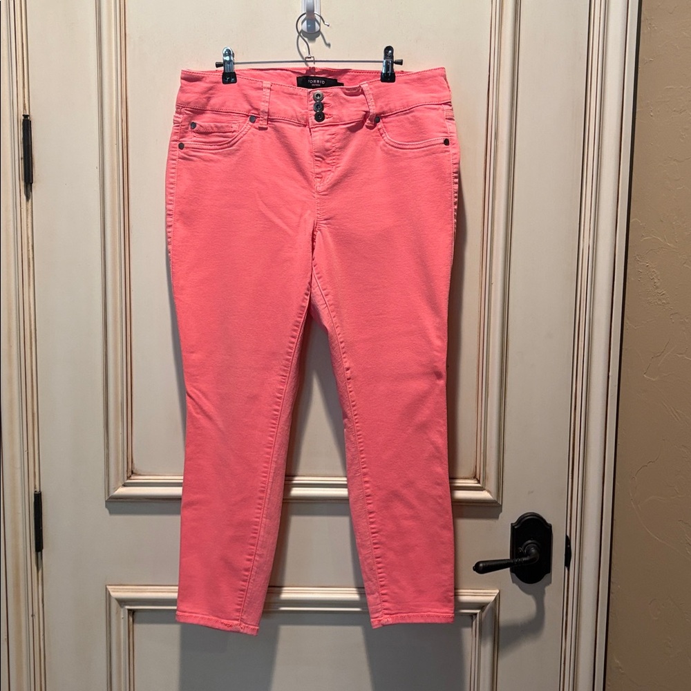 Coral Pink Skinny Jeans
